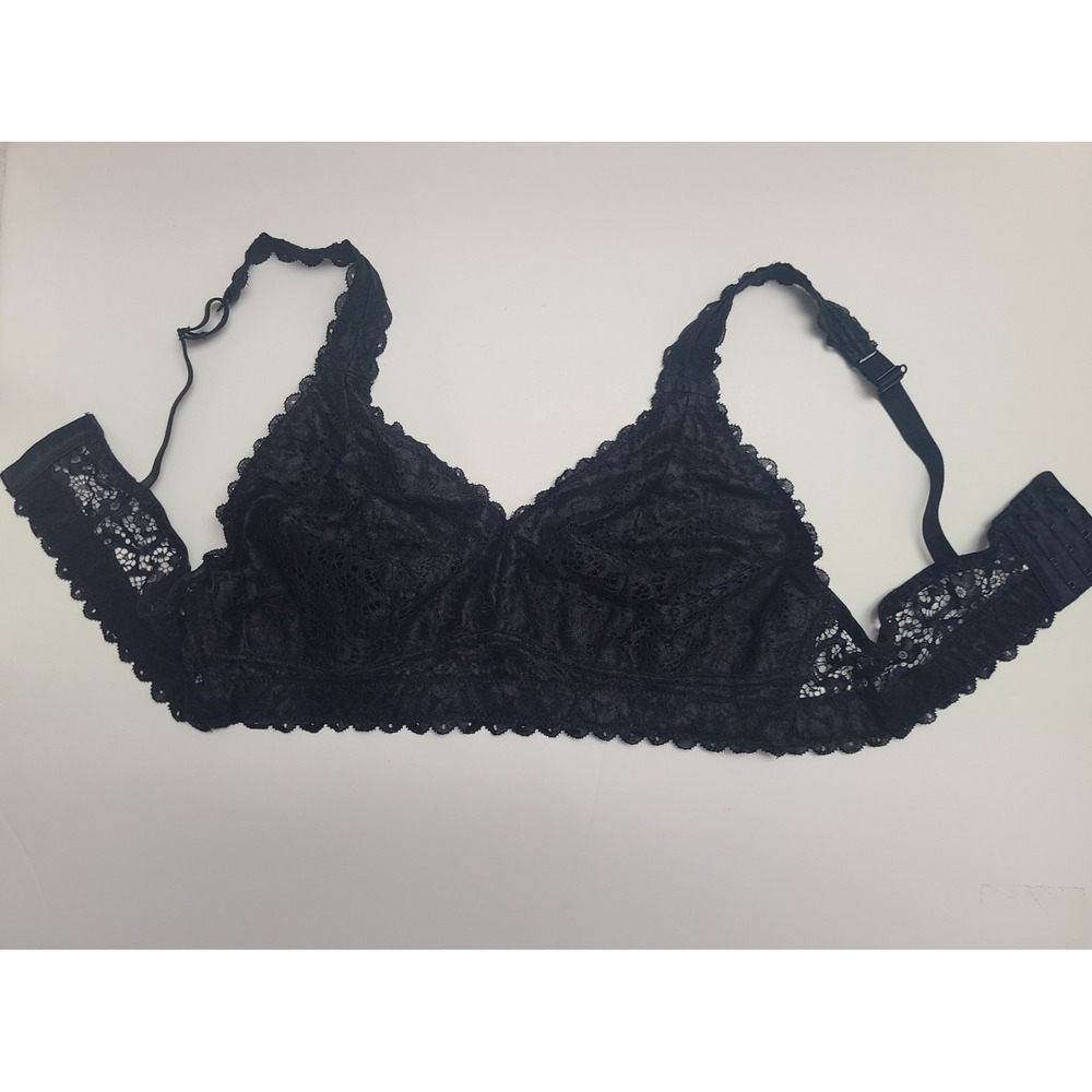 Parfait Black Adriana Lace Wirefree Bralette Size US 40D